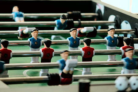 blue, red, and green foosball table thumbnail