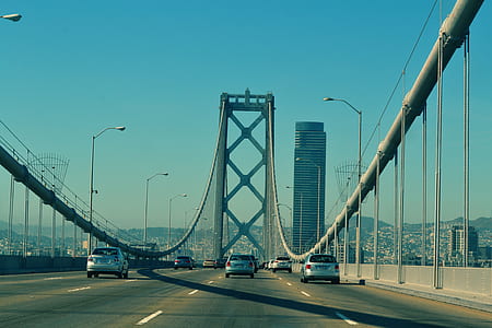 cars, street, bridge, driving thumbnail