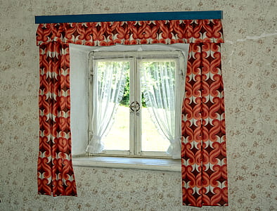 glass window with curtains thumbnail