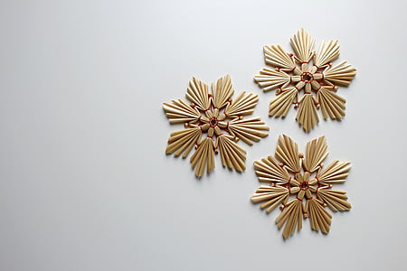 three gold-colored star wall decors thumbnail