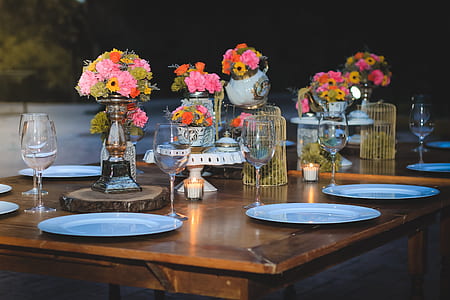close-up photography of table set-up with centerpiece thumbnail
