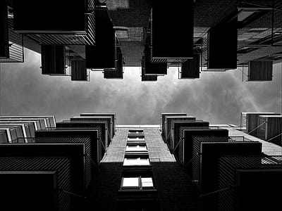 Worm's Eye View of Two Buildings thumbnail