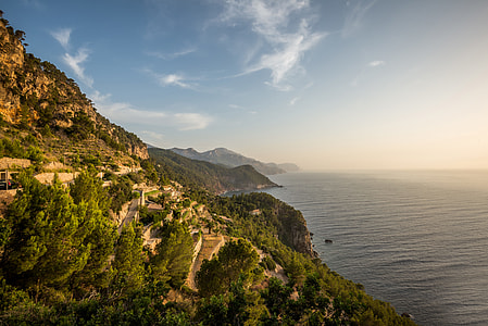 landscape photography of mountain near the sea thumbnail