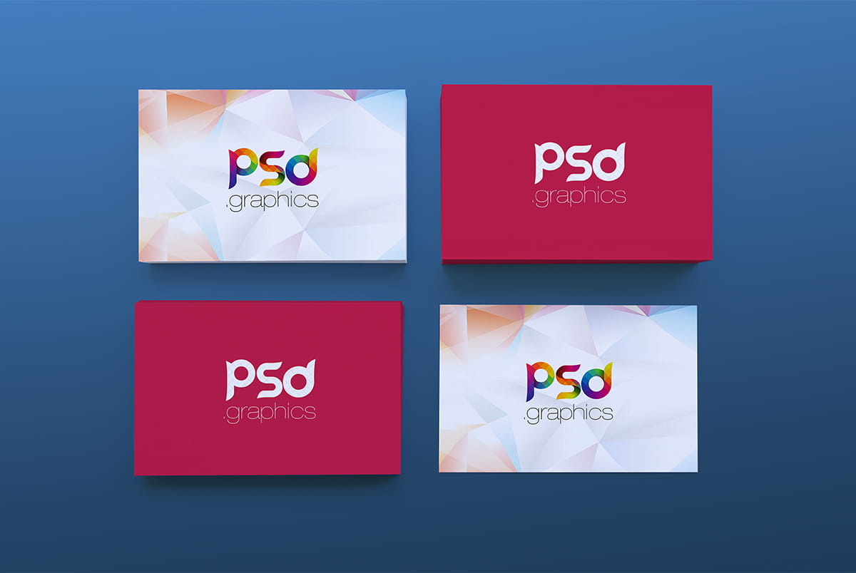 Stack of Business Card Mockup PSD psd file
