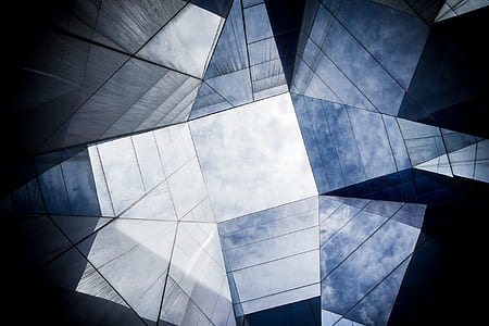 gray and blue stained glass decor thumbnail