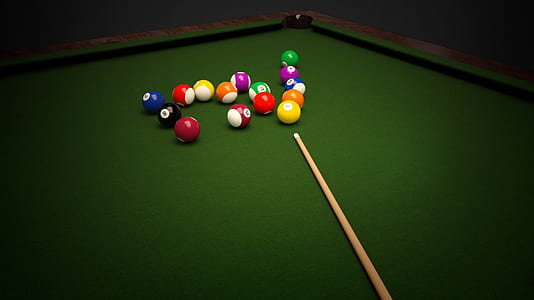 pool table with ball HD wallpaper thumbnail