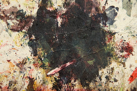 black, white, and red stain surface thumbnail