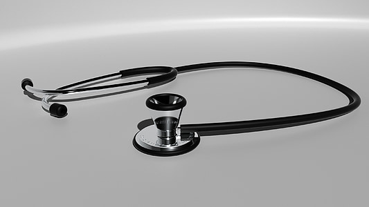 gray and black stethoscope on white surface thumbnail