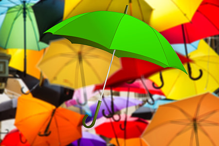 multicolored umbrellas illustration thumbnail