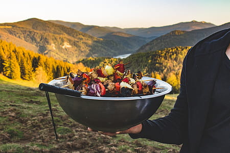 Person Holding a Bowl Full of Barbecue thumbnail