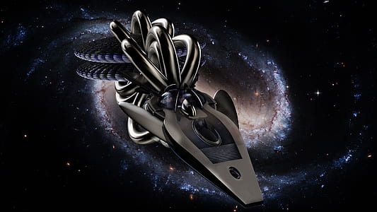 gray spaceship clip art thumbnail