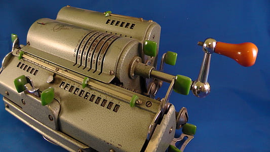 vintage brown typewriter vector art thumbnail