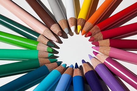 assorted-color pencil on white surface thumbnail