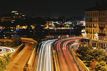 time lapse photography of concrete road with cars thumbnail
