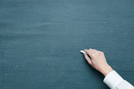 hand, writing, board, chalk thumbnail