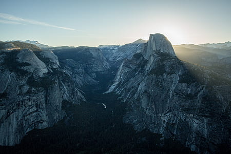 gray mountain under blue sky thumbnail