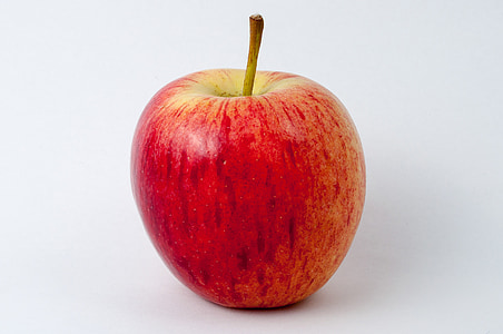 macro photography of red apple thumbnail