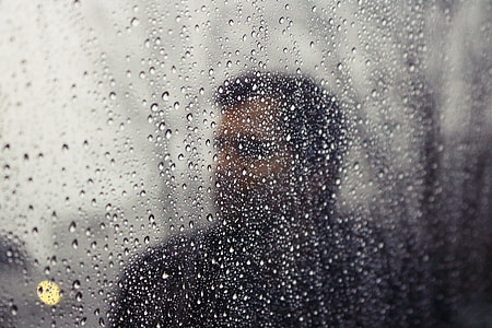 water droplets on glass panel thumbnail