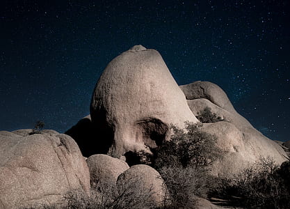 gray mountain during nighttime thumbnail