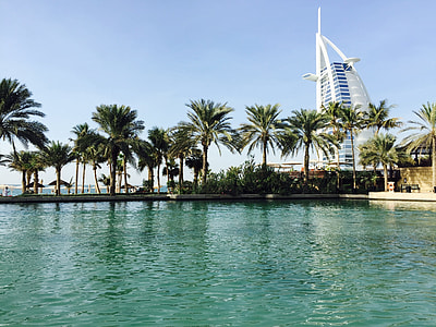 palm trees near Burj Al Arab at daytime thumbnail
