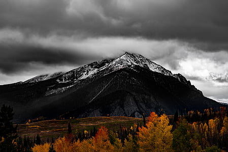 photo of mountain near trees thumbnail