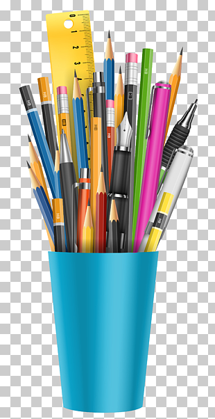 Pencil , Pencil Cup , assorted pens PNG clipart