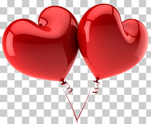 Heart Balloon Red , Red Large Heart Balloons , two heart-shaped red balloons illustration PNG clipart