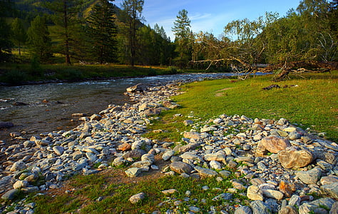 pebbles near body of water thumbnail