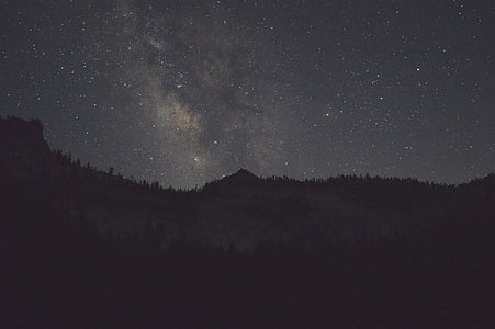 mountains under starry night thumbnail
