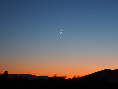 silhouette of mountains during golden hour thumbnail