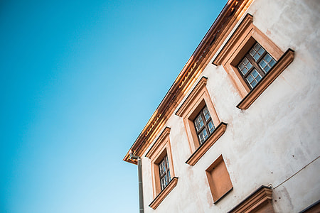 Old House and Bright Blue Sky thumbnail