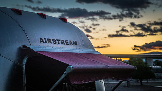 Airsream house under cloudy sky thumbnail