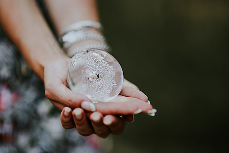 Woman with a little crystal ball thumbnail