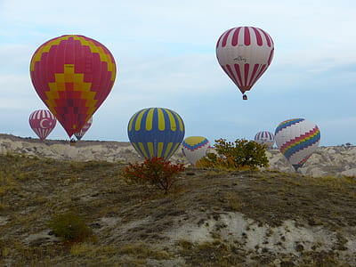 hot air balloons near ground thumbnail