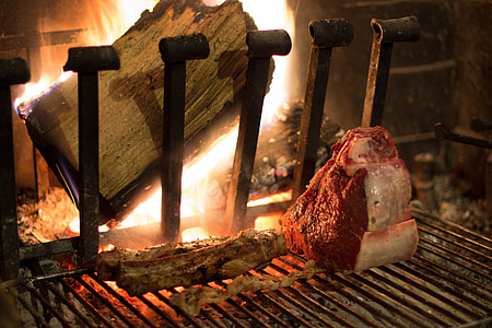 close-up photo of meat on grill thumbnail