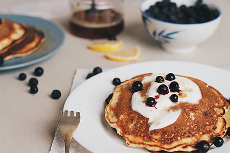 pancake on white ceramic plate thumbnail