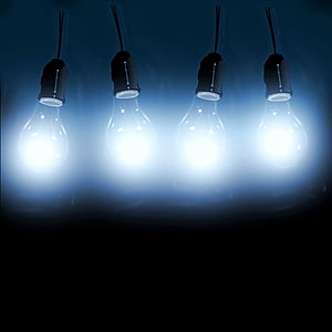 four light bulbs turned on thumbnail