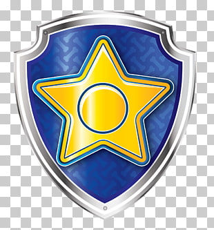 Badge Chase Bank Patrol Drawing , paw patrol, blue and yellow star logo PNG clipart