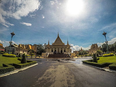 beige temple with garden thumbnail