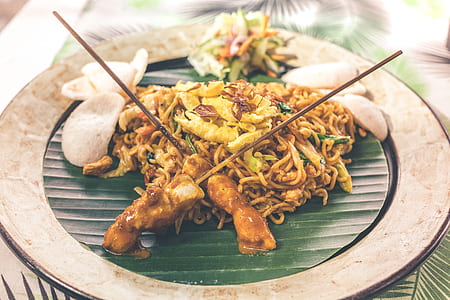 plate of cooked food thumbnail