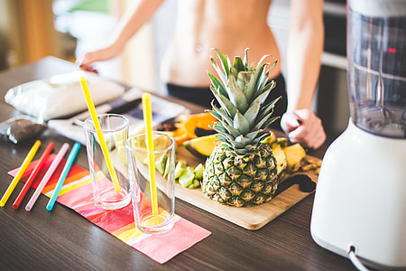 Fitness Girl Preparing Healthy Fruit Milkshake thumbnail