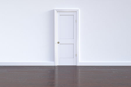 white wooden door thumbnail