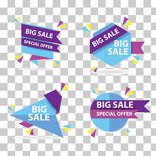 Euclidean Web banner Dialog box Icon, Colorful shopping sale banner template, discount sale banner collection set, big sale illustration PNG clipart