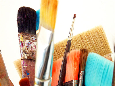 several paint brushes thumbnail