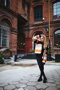 Portrait of young woman on the street thumbnail