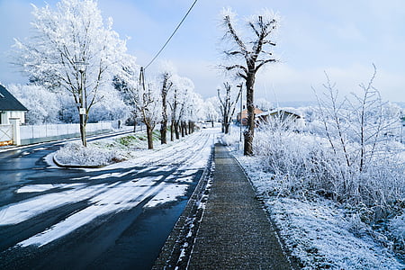 road covered with snow thumbnail
