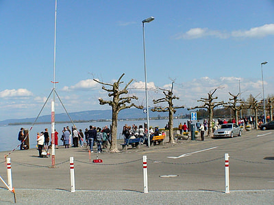 Lakeside Crowd and landscape in Rorschach, Switzerland thumbnail
