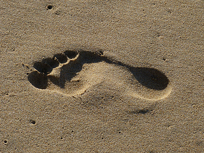 footprint on the sand thumbnail