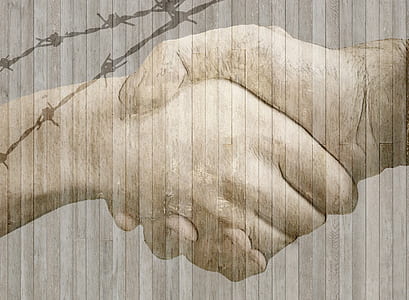 man shaking hands painting thumbnail