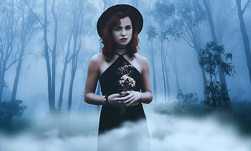 woman wearing halter strap dress thumbnail